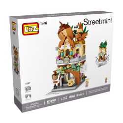 LOZ 1641 non  CỬA HÀNG HẠT DẺ MINI STREET VIEW bộ đồ chơi xếp lắp ráp ghép mô hình Mini Modular Đường Phố Thu Nhỏ 385 khối
