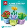 GAOMISI T1040A 1040A non  4 LOẠI MỌNG NƯỚC bộ đồ chơi xếp lắp ráp ghép mô hình FLOWER WORKSHOP SUCCULENT PLANT 485 khối