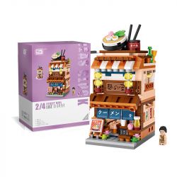 LOZ 1654 non  NHÀ HÀNG RAMEN STREET VIEW NHẬT BẢN bộ đồ chơi xếp lắp ráp ghép mô hình Modular Buildings Mô Hình Nhà Cửa 412 khối