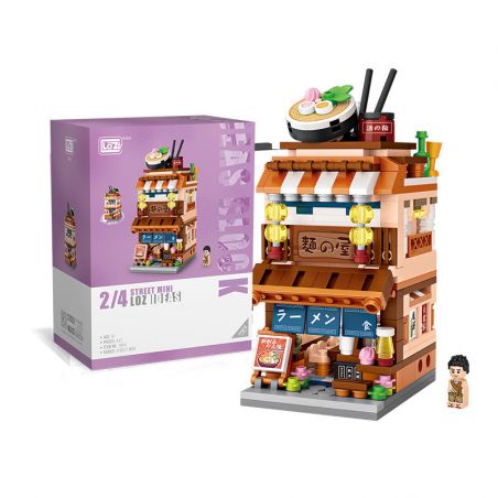 LOZ 1654 non  NHÀ HÀNG RAMEN STREET VIEW NHẬT BẢN bộ đồ chơi xếp lắp ráp ghép mô hình Modular Buildings Mô Hình Nhà Cửa 412 khối