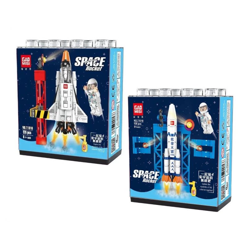GAOMISI T1010 1010 non  TÊN LỬA VŨ TRỤ TÀU bộ đồ chơi xếp lắp ráp ghép mô hình Space SPACE ROCKET Thám Hiểm Không Gian 236 khối