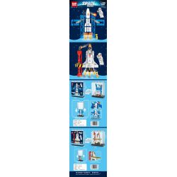 GAOMISI T1010 1010 non  TÊN LỬA VŨ TRỤ TÀU bộ đồ chơi xếp lắp ráp ghép mô hình Space SPACE ROCKET Thám Hiểm Không Gian 236 khối