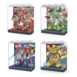 GAOMISI T1045 1045 non  CHIẾN BINH RỰC LỬA PHANTOM VANGUARD VUA ONG BẮP CÀY SKYLIFTER bộ đồ chơi xếp lắp ráp ghép mô hình Creator WARRIOR SUPER SOLDIER Sáng Tạo 621 khối