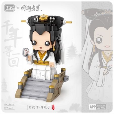 LOZ 1545 non  NGƯỜI PHỤ NỮ DA TRẮNG bộ đồ chơi xếp lắp ráp ghép mô hình 441 khối