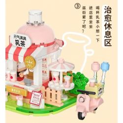 WEKKI 506050 non  QUÁN TRÀ SỮA SHIN GENKI bộ đồ chơi xếp lắp ráp ghép mô hình SO VITALITY MILKTEA SHOP 383 khối
