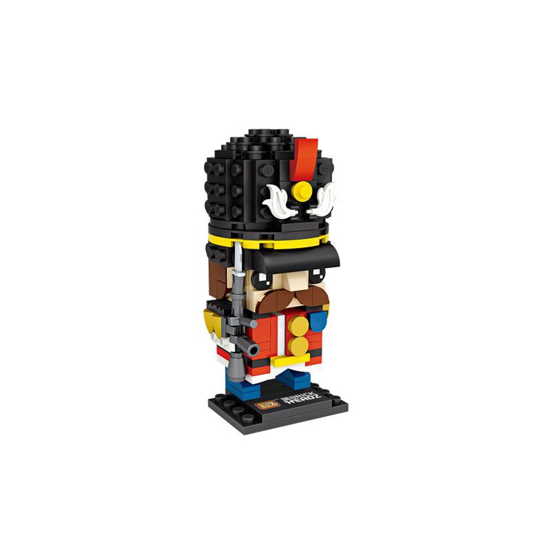 LOZ 1461 non  LÍNH ANH bộ đồ chơi xếp lắp ráp ghép mô hình Brickheadz Nhân Vật Đầu To 137 khối