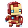 LOZ 1402 non  ÁO GIÁP THÉP bộ đồ chơi xếp lắp ráp ghép mô hình Brickheadz IRON MAN Nhân Vật Đầu To 144 khối