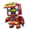 LOZ 1402 non  ÁO GIÁP THÉP bộ đồ chơi xếp lắp ráp ghép mô hình Brickheadz IRON MAN Nhân Vật Đầu To 144 khối