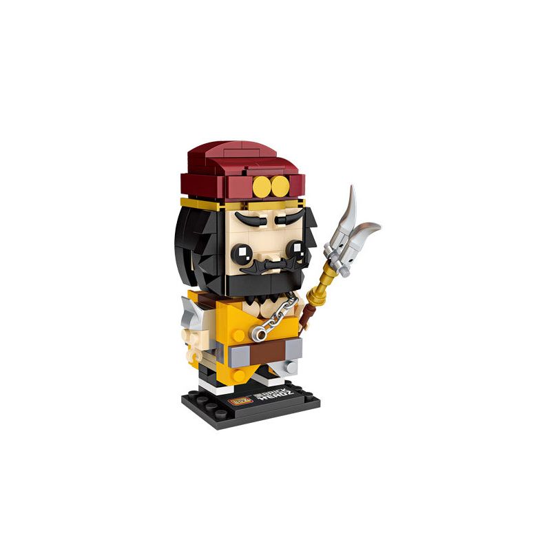 LOZ 1455 non  TAM QUỐC MINI BRICKMAN ZHANG FEI bộ đồ chơi xếp lắp ráp ghép mô hình Brickheadz Nhân Vật Đầu To 200 khối