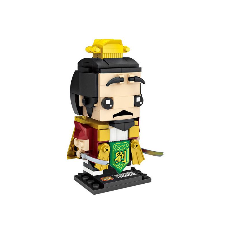 LOZ 1453 non  TAM QUỐC MINI BRICKMAN LƯU BỊ bộ đồ chơi xếp lắp ráp ghép mô hình Brickheadz Nhân Vật Đầu To 195 khối