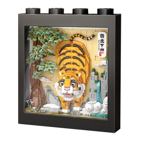 LOZ 1906 non  HỔ DỄ THƯƠNG XUỐNG NÚI bộ đồ chơi xếp lắp ráp ghép mô hình Arts & Crafts 1329 khối