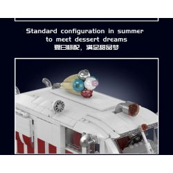 MouldKing 10039 Mould King 10039 non  XE BÁN KEM bộ đồ chơi xếp lắp ráp ghép mô hình Creator ICE CREAM TRUCK Sáng Tạo 1078 khối