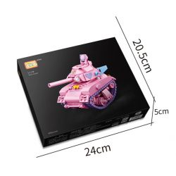 LOZ 1118 4101 non  BỂ NHỎ MÀU HỒNG bộ đồ chơi xếp lắp ráp ghép mô hình Creator Sáng Tạo 455 khối