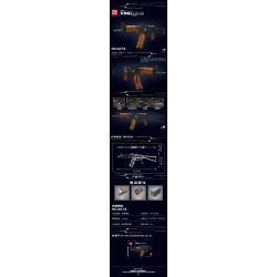 MouldKing 14020 Mould King 14020 non  SÚNG TRƯỜNG TẤN CÔNG AK47 bộ đồ chơi xếp lắp ráp ghép mô hình Gun AK-47 ASSAULT RIFLE 1418 khối