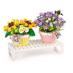 LOZ 1674 non  ÁNH SÁNG LƠ LỬNG ĐẦU HÈ bộ đồ chơi xếp lắp ráp ghép mô hình MICRO PLANTS II 534 khối