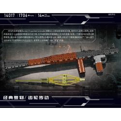 MouldKing 14017 Mould King 14017 non  RPG - SÚNG PHÓNG LỰU bộ đồ chơi xếp lắp ráp ghép mô hình Gun ROCKET-PROPELLED GRENADE 1706 khối