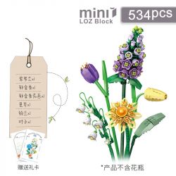 LOZ 1672 non  HOA CHIÊU NGUYỆT bộ đồ chơi xếp lắp ráp ghép mô hình Flowers ETERNAL FLOWERS II 534 khối