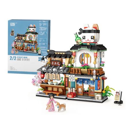 LOZ 1232 non  QUÁN RƯỢU bộ đồ chơi xếp lắp ráp ghép mô hình Creator STREET MINI Sáng Tạo 789 khối