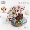 LOZ 1661 non  CHẬU CÂY HOA ANH ĐÀO bộ đồ chơi xếp lắp ráp ghép mô hình Flowers 426 khối