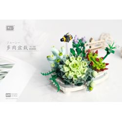 LOZ 1660 non  CHẬU CÂY MỌNG NƯỚC bộ đồ chơi xếp lắp ráp ghép mô hình Flowers Hoa 389 khối
