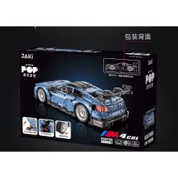 JAKI JK9058 9058 non  XE THỂ THAO M4 THUNDER EDITION tỷ lệ 1:10 bộ đồ chơi xếp lắp ráp ghép mô hình Racing RACING THUNDER Cuộc Đua 2280 khối