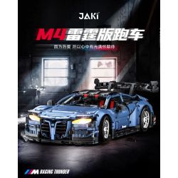 JAKI JK9058 9058 non  XE THỂ THAO M4 THUNDER EDITION tỷ lệ 1:10 bộ đồ chơi xếp lắp ráp ghép mô hình Racing RACING THUNDER Cuộc Đua 2280 khối