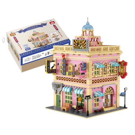 LOZ 1040 non  QUÁN BAR MINGUO ĐƯỜNG KIM CƯƠNG bộ đồ chơi xếp lắp ráp ghép mô hình Creator Expert Chuyên Gia Sáng Tạo 2951 khối