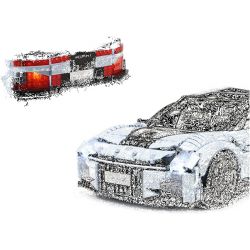 PANTASY 4600007562 non  MÔ HÌNH XE KHOA HỌC VIỄN TƯỞNG GAOHE HIPHI Z PIXEL tỷ lệ 1:8 bộ đồ chơi xếp lắp ráp ghép mô hình 2795 khối