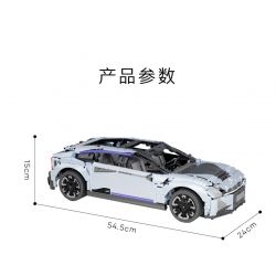 PANTASY 4600007562 non  MÔ HÌNH XE KHOA HỌC VIỄN TƯỞNG GAOHE HIPHI Z PIXEL tỷ lệ 1:8 bộ đồ chơi xếp lắp ráp ghép mô hình 2795 khối