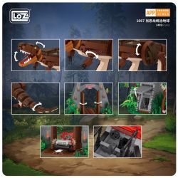 LOZ 1067 non  KHI KHỦNG LONG THỐNG TRỊ TRÁI ĐẤT NHIỆM VỤ KỶ JURA bộ đồ chơi xếp lắp ráp ghép mô hình Jurassic World JURASSIC PERIOD Thế Giới Khủng Long 2489 khối