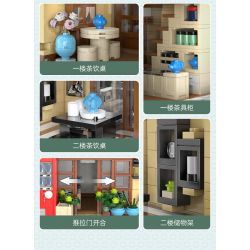 CADA DOUBLEE C66010 66010 non  QUÁN TRÀ PHONG CÁCH NHẬT BẢN bộ đồ chơi xếp lắp ráp ghép mô hình Modular Buildings Mô Hình Nhà Cửa 1200 khối