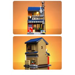 CADA DOUBLEE C66010 66010 non  QUÁN TRÀ PHONG CÁCH NHẬT BẢN bộ đồ chơi xếp lắp ráp ghép mô hình Modular Buildings Mô Hình Nhà Cửa 1200 khối