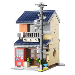 CADA DOUBLEE C66010 66010 non  QUÁN TRÀ PHONG CÁCH NHẬT BẢN bộ đồ chơi xếp lắp ráp ghép mô hình Modular Buildings Mô Hình Nhà Cửa 1200 khối