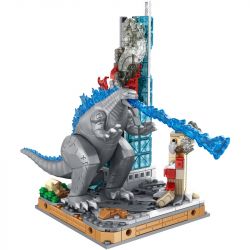 INBRIXX 687201 non  GODZILLA & THÀNH PHỐ CHIẾN ĐẤU bộ đồ chơi xếp lắp ráp ghép mô hình Chúa Tể Quái Vật 493 khối