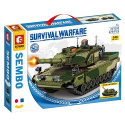 SEMBO 207003 non  XE TĂNG LEOPARD 2A6 BỌC THÉP ĐỊA HÌNH BVS10 bộ đồ chơi xếp lắp ráp ghép mô hình Military Army Quân Sự Bộ Đội 679 khối