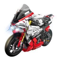 PanlosBrick 672104 Panlos Brick 672104 non  YAMAHA R1 tỷ lệ 1:5 bộ đồ chơi xếp lắp ráp ghép mô hình  Kỹ Thuật Công Nghệ Cao Mô Hình Phương Tiện 2333 khối