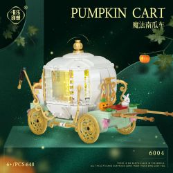 WEIGHT 6004 non  GIỎ BÍ NGÔ MA THUẬT bộ đồ chơi xếp lắp ráp ghép mô hình Girl PUMPKIN CART Con Gái 648 khối