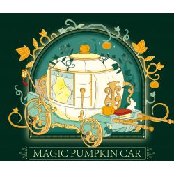 WEIGHT 6004 non  GIỎ BÍ NGÔ MA THUẬT bộ đồ chơi xếp lắp ráp ghép mô hình Girl PUMPKIN CART Con Gái 648 khối