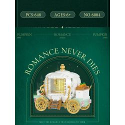 WEIGHT 6004 non  GIỎ BÍ NGÔ MA THUẬT bộ đồ chơi xếp lắp ráp ghép mô hình Girl PUMPKIN CART Con Gái 648 khối