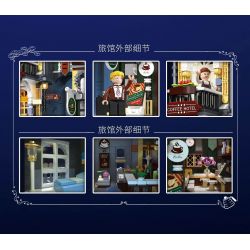 ZHEGAO DZ6113 6113 non  KHÁCH SẠN CÀ PHÊ bộ đồ chơi xếp lắp ráp ghép mô hình Modular Buildings COFFEE HOTEL Mô Hình Nhà Cửa 3036 khối
