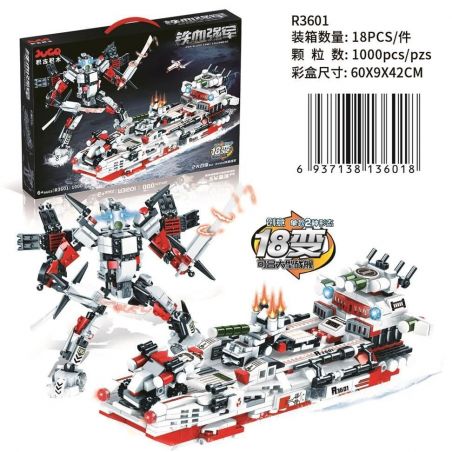 JUGO R361 non  ĐỘI QUÂN MÁU SẮT bộ đồ chơi xếp lắp ráp ghép mô hình Creator Sáng Tạo 1000 khối