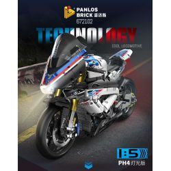 PanlosBrick 672102 Panlos Brick 672102 non  MÔ TÔ ĐUA BMW HP4 tỷ lệ 1:5 bộ đồ chơi xếp lắp ráp ghép mô hình  Kỹ Thuật Công Nghệ Cao Mô Hình Phương Tiện 1972 khối