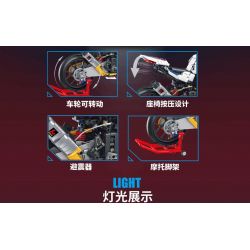 PanlosBrick 672102 Panlos Brick 672102 non  MÔ TÔ ĐUA BMW HP4 tỷ lệ 1:5 bộ đồ chơi xếp lắp ráp ghép mô hình  Kỹ Thuật Công Nghệ Cao Mô Hình Phương Tiện 1972 khối