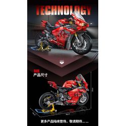 PanlosBrick 672101 Panlos Brick 672101 non  DUCATI V4S tỷ lệ 1:5 bộ đồ chơi xếp lắp ráp ghép mô hình  Kỹ Thuật Công Nghệ Cao Mô Hình Phương Tiện 2098 khối