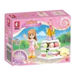 SEMBO 1800 1801 1802 1803 1804 1805 1806 1807 non  ĐẤT KẸO bộ đồ chơi xếp lắp ráp ghép mô hình FAIRY TALE LAND 275 khối