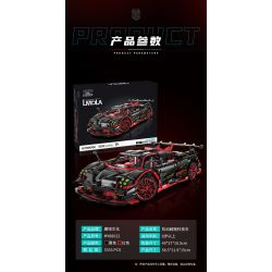 MOYU BLOCK MY88022 88022 non  SIÊU XE NHỰA ĐƯỜNG tỷ lệ 1:8 bộ đồ chơi xếp lắp ráp ghép mô hình PAGANI HUAYRA IMOLA 3333 khối