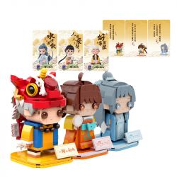 PANTASY 99106 non  TIỂU HÒA THƯỢNG YIZEN AH SI VÀ LITTLE BELL bộ đồ chơi xếp lắp ráp ghép mô hình