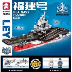 LEYI 88053 non  PHÚC KIẾN bộ đồ chơi xếp lắp ráp ghép mô hình Military Army PLA.NAVY FUJIAN Quân Sự Bộ Đội 452 khối