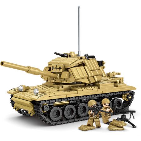 LEYI 66017 non  XE TĂNG CHIẾN ĐẤU CHỦ LỰC M60 bộ đồ chơi xếp lắp ráp ghép mô hình Military Army M60 MAIN BATTLE TANK Quân Sự Bộ Đội 602 khối