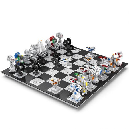 JUHANG TECHNOLOGY 671 non  CỜ VUA QUỐC TẾ bộ đồ chơi xếp lắp ráp ghép mô hình Star Wars INTERNATIONAL CHESS Chiến Tranh Giữa Các Vì Sao 3800 khối